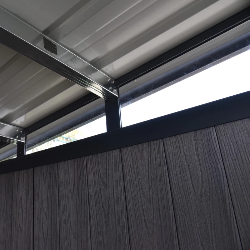 Abri De Jardin En Bois Composite 28mm Anthracite 8,09m² WINSTON Skylight - Woodlife Garden 8 Abri De Jardin En Bois Composite 28mm Anthracite 8,09m² WINSTON Skylight - Woodlife Garden – Image 6