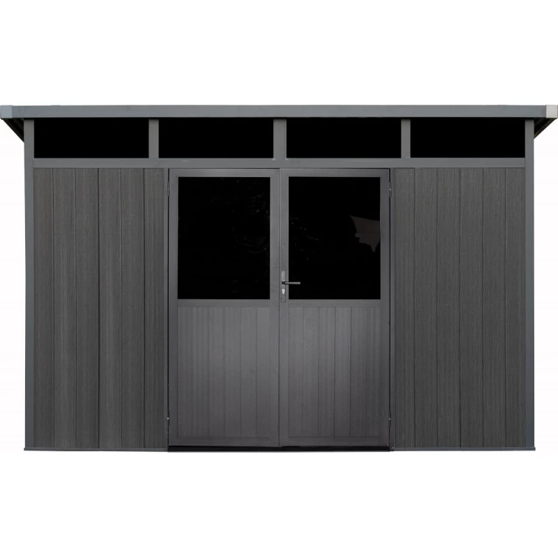 Abri De Jardin En Bois Composite 28mm Anthracite 8,09m² WINSTON Skylight - Woodlife Garden 3 Abri De Jardin En Bois Composite 28mm Anthracite 8,09m² WINSTON Skylight - Woodlife Garden