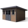 Abri De Jardin En Bois Composite 28mm Aspect Bois 12m² PREMIUM Toit Monopente - Woodlife Garden -Abri De Jardin abri de jardin en bois composite 28mm aspect bois 12m premium toit monopente woodlife garden