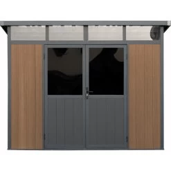 Abri De Jardin En Bois Composite 28mm Aspect Bois 6,69m² WINSTON Skylight - Woodlife Garden -Abri De Jardin abri de jardin en bois composite 28mm aspect bois 669m winston skylight woodlife garden 1