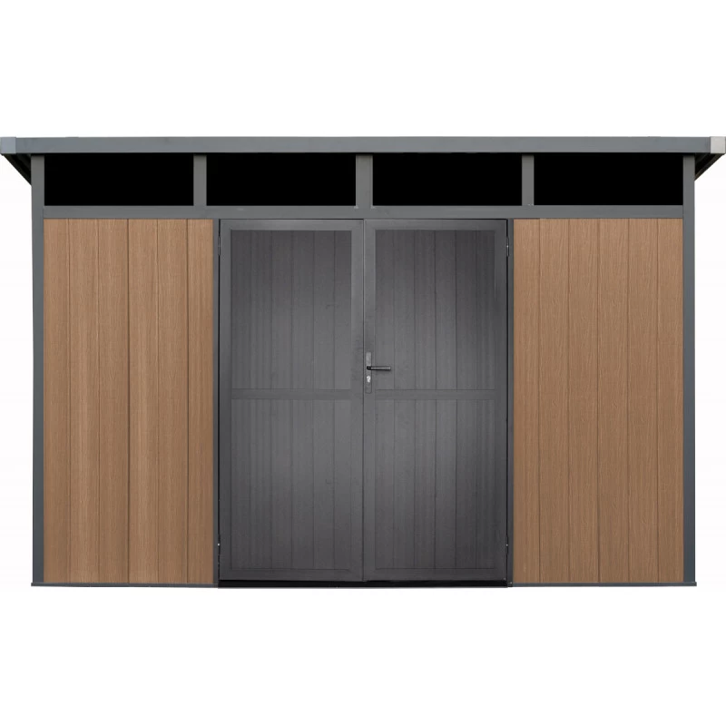 Abri De Jardin En Bois Composite 28mm Aspect Bois 8,09m² GORDON Skylight - Woodlife Garden 3 Abri De Jardin En Bois Composite 28mm Aspect Bois 8,09m² GORDON Skylight - Woodlife Garden