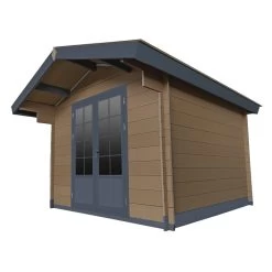 Abri De Jardin En Bois Composite 28mm Aspect Bois Vieilli 9m² Double Porte Alu Et Double Vitrage - Woodlife Garden -Abri De Jardin abri de jardin en bois composite 28mm aspect bois vieilli 9m double porte alu et double vitrage woodlife 3