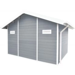 Abri De Jardin En Bois Composite 28mm Gris Clair 10,71m² PREMIUM - Woodlife Garden -Abri De Jardin abri de jardin en bois composite 28mm gris clair 1071m premium woodlife garden 3