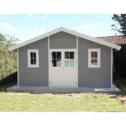 Abri De Jardin En Bois Composite 28mm Gris Clair 19,22m² PREMIUM - Woodlife Garden -Abri De Jardin abri de jardin en bois composite 28mm gris clair 1922m premium woodlife garden 1