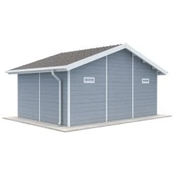 Abri De Jardin En Bois Composite 28mm Gris Clair 19,22m² PREMIUM - Woodlife Garden -Abri De Jardin abri de jardin en bois composite 28mm gris clair 1922m premium woodlife garden 4