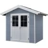 Abri De Jardin En Bois Composite 28mm Gris Clair 4,77m² PREMIUM - Woodlife Garden