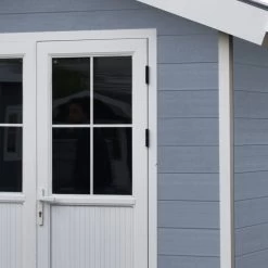 Abri De Jardin En Bois Composite 28mm Gris Clair 4,77m² PREMIUM - Woodlife Garden -Abri De Jardin abri de jardin en bois composite 28mm gris clair 477m premium woodlife garden 5