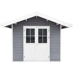 Abri De Jardin En Bois Composite 28mm Gris Clair 7,78m² PREMIUM - Woodlife Garden -Abri De Jardin abri de jardin en bois composite 28mm gris clair 778m premium woodlife garden 2