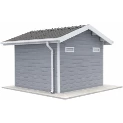 Abri De Jardin En Bois Composite 28mm Gris Clair 7,78m² PREMIUM - Woodlife Garden -Abri De Jardin abri de jardin en bois composite 28mm gris clair 778m premium woodlife garden 4