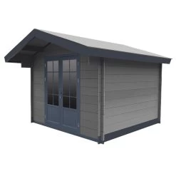 Abri De Jardin En Bois Composite 28mm Gris Foncé 14,44m² Double Porte Alu Et Double Vitrage - WoodLife Garden -Abri De Jardin abri de jardin en bois composite 28mm gris fonce 1444m double porte alu et double vitrage woodlife 1