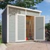 Abri De Jardin En Bois Gris Clair 3,49m² Skur 2 + Plancher – Baltic -Abri De Jardin abri de jardin en bois gris clair 349m skur 2 plancher baltic