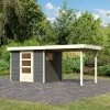 Abri De Jardin En Bois Gris Terre 5,25m² Avec Appentis De 2,40 M Freiburg 3 - Karibu 1 Abri De Jardin En Bois Gris Terre 5,25m² Avec Appentis De 2,40 M Freiburg 3 - Karibu -Abri De Jardin abri de jardin en bois gris terre 525m avec appentis de 240 m freiburg 3 karibu
