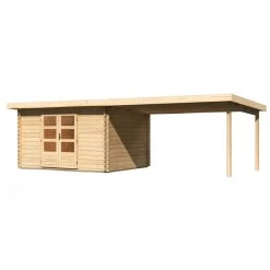Abri De Jardin En Bois Massif 10,60m² Bastrup 7 Avec Appentis 400cm – Karibu 11 Abri De Jardin En Bois Massif 10,60m² Bastrup 7 Avec Appentis 400cm – Karibu -Abri De Jardin abri de jardin en bois massif 1060m bastrup 7 avec appentis 400cm woodfeeling 3