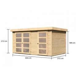 Abri De Jardin En Bois Massif 10,98m² Avec Cloison Intérieure Mühlentrup 2 – Karibu 10 Abri De Jardin En Bois Massif 10,98m² Avec Cloison Intérieure Mühlentrup 2 – Karibu -Abri De Jardin abri de jardin en bois massif 1098m avec cloison interieure muhlentrup 2 woodfeeling 2