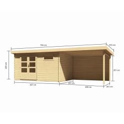 Abri De Jardin En Bois Massif 11,49m² Bastrup 8 Avec Appentis 300cm Et Paroi Arrière – Karibu 9 Abri De Jardin En Bois Massif 11,49m² Bastrup 8 Avec Appentis 300cm Et Paroi Arrière – Karibu -Abri De Jardin abri de jardin en bois massif 1149m bastrup 8 avec appentis 300cm et paroi arriere woodfeeling 1