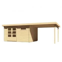 Abri De Jardin En Bois Massif 11,49m² Bastrup 8 Avec Appentis 300cm – Karibu -Abri De Jardin abri de jardin en bois massif 1149m bastrup 8 avec appentis 300cm woodfeeling 3