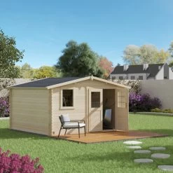 Abri De Jardin En Bois Massif 13,9m² TANA – Madriers 28mm – Forest Style -Abri De Jardin abri de jardin en bois massif 139m tana madriers 28mm forest style 2