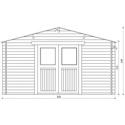 Abri De Jardin En Bois Massif 13m² PRIMO - Madriers 28mm Gardy Shelter -Abri De Jardin abri de jardin en bois massif 13m primo madriers 28mm gardy shelter 3