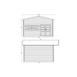 Abri De Jardin En Bois Massif 44mm - 19,2m² Jasmin + Mezzanine 8,68m² – Forest Style -Abri De Jardin abri de jardin en bois massif 192m jasmin mezzanine 868m forest style 2