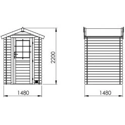 Abri De Jardin En Bois Massif 2,2m² HURON – Madriers 19mm – Forest Style -Abri De Jardin abri de jardin en bois massif 22m huron madriers 19mm forest style 2