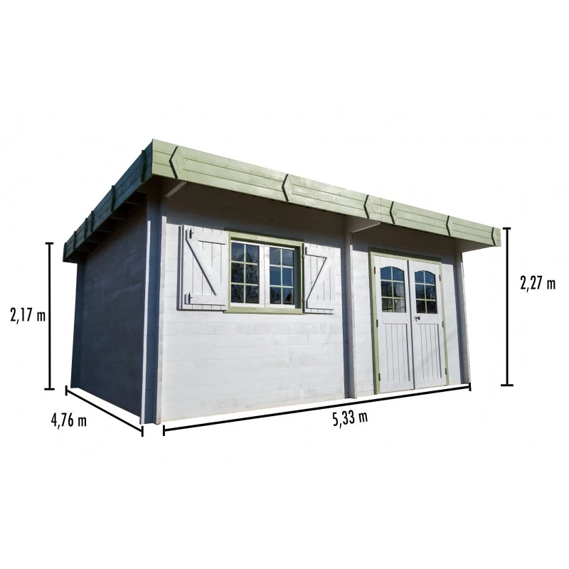 Abri De Jardin En Bois Massif 25,37m² – Madriers 42mm – Toiture En Bac Acier – Habrita 4 Abri De Jardin En Bois Massif 25,37m² – Madriers 42mm – Toiture En Bac Acier – Habrita – Image 2