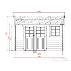 Abri De Jardin En Bois Massif 28mm Arles Porte Double 8,52m² SOLID -Abri De Jardin abri de jardin en bois massif 28mm arles porte double 852m solid 1