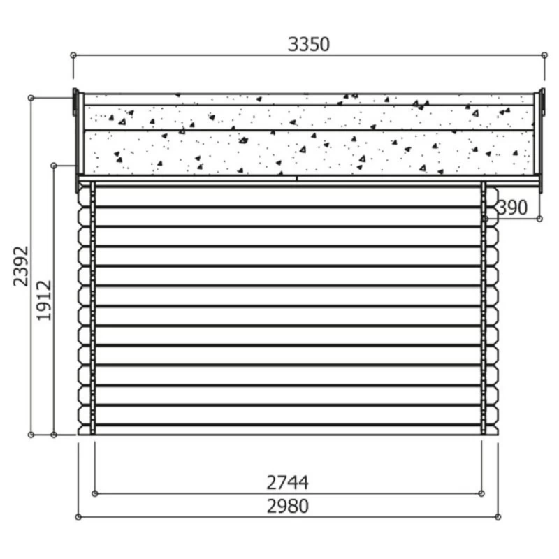 Abri De Jardin En Bois Massif 28mm Sologne Porte Simple 8,88m² - SOLID 5 Abri De Jardin En Bois Massif 28mm Sologne Porte Simple 8,88m² - SOLID – Image 3