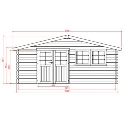 Abri De Jardin En Bois Massif 28mm Vernier Avec Double Porte 28,94m² - SOLID -Abri De Jardin abri de jardin en bois massif 28mm vernier avec double porte 2894m solid 1