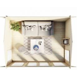 Abri De Jardin En Bois Massif 34mm Olos 11,7m² + Plancher – Luoman -Abri De Jardin abri de jardin en bois massif 34mm olos 117m plancher luoman 2