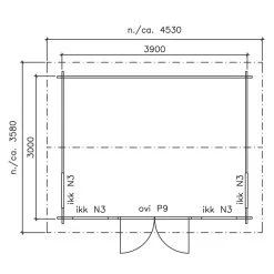 Abri De Jardin En Bois Massif 34mm Olos 11,7m² + Plancher – Luoman -Abri De Jardin abri de jardin en bois massif 34mm olos 117m plancher luoman 3