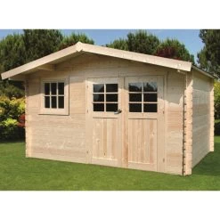 Abri De Jardin En Bois Massif 34mm Salzburg Avec Double Porte 11,56m² - SOLID