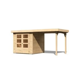 Abri De Jardin En Bois Massif 4,62m² Askola 2 Avec Appentis 240cm – Karibu 10 Abri De Jardin En Bois Massif 4,62m² Askola 2 Avec Appentis 240cm – Karibu -Abri De Jardin abri de jardin en bois massif 462m askola 2 avec appentis 240cm woodfeeling 2