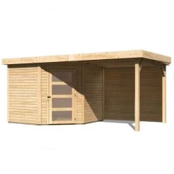 Abri De Jardin En Bois Massif 5,95m² Schwandorf 5 Avec Appentis 240cm Et Paroi Arrière – Karibu 10 Abri De Jardin En Bois Massif 5,95m² Schwandorf 5 Avec Appentis 240cm Et Paroi Arrière – Karibu -Abri De Jardin abri de jardin en bois massif 595m schwandorf 5 avec appentis 240cm et paroi arriere woodfeeling 2