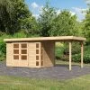 Abri De Jardin En Bois Massif 6,55m² Kerko 4 Avec Appentis 240cm – Karibu 2 Abri De Jardin En Bois Massif 6,55m² Kerko 4 Avec Appentis 240cm – Karibu -Abri De Jardin abri de jardin en bois massif 655m kerko 4 avec appentis 240cm woodfeeling