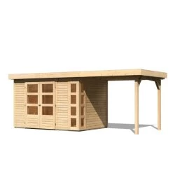 Abri De Jardin En Bois Massif 6,55m² Kerko 4 Avec Appentis 240cm – Karibu 11 Abri De Jardin En Bois Massif 6,55m² Kerko 4 Avec Appentis 240cm – Karibu -Abri De Jardin abri de jardin en bois massif 655m kerko 4 avec appentis 240cm woodfeeling 3