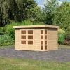 Abri De Jardin En Bois Massif 6,55m² Kerko 4 – Karibu -Abri De Jardin abri de jardin en bois massif 655m kerko 4 woodfeeling