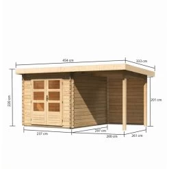Abri De Jardin En Bois Massif 7,04m² Bastrup 4 Avec Appentis 200cm Et Paroi Arrière – Karibu 9 Abri De Jardin En Bois Massif 7,04m² Bastrup 4 Avec Appentis 200cm Et Paroi Arrière – Karibu -Abri De Jardin abri de jardin en bois massif 704m bastrup 4 avec appentis 200cm et paroi arriere woodfeeling 1