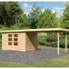 Abri De Jardin En Bois Massif 7,43m² Askola 5 Avec Appentis 280cm – Karibu -Abri De Jardin abri de jardin en bois massif 743m askola 5 avec appentis 280cm woodfeeling