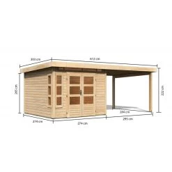 Abri De Jardin En Bois Massif 7,50m² Kastorf 6 Avec Appentis 320cm – Karibu 9 Abri De Jardin En Bois Massif 7,50m² Kastorf 6 Avec Appentis 320cm – Karibu -Abri De Jardin abri de jardin en bois massif 750m kastorf 6 avec appentis 320cm karibu 1