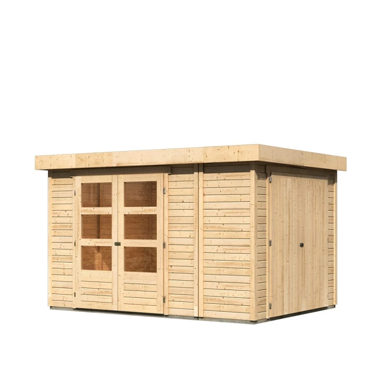 Abri De Jardin En Bois Massif 7,85m² Retola 4 Avec Armoire Intégrée – Karibu 5 Abri De Jardin En Bois Massif 7,85m² Retola 4 Avec Armoire Intégrée – Karibu – Image 3