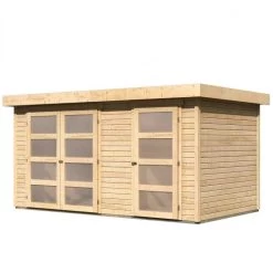 Abri De Jardin En Bois Massif 8,77m² Avec Cloison Intérieure Mühlentrup 1 – Karibu -Abri De Jardin abri de jardin en bois massif 877m avec cloison interieure muhlentrup 1 woodfeeling 3