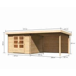 Abri De Jardin En Bois Massif 8,82m² Bastrup 5 Avec Appentis 300cm Et Paroi Arrière – Karibu 9 Abri De Jardin En Bois Massif 8,82m² Bastrup 5 Avec Appentis 300cm Et Paroi Arrière – Karibu -Abri De Jardin abri de jardin en bois massif 882m bastrup 5 avec appentis 300cm et paroi arriere woodfeeling 1