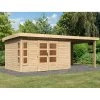 Abri De Jardin En Bois Massif 8,88m² Kastorf 7 Avec Appentis 260cm Et Paroi Arrière – Karibu 2 Abri De Jardin En Bois Massif 8,88m² Kastorf 7 Avec Appentis 260cm Et Paroi Arrière – Karibu -Abri De Jardin abri de jardin en bois massif 888m kastorf 7 avec appentis 260cm et paroi arriere karibu
