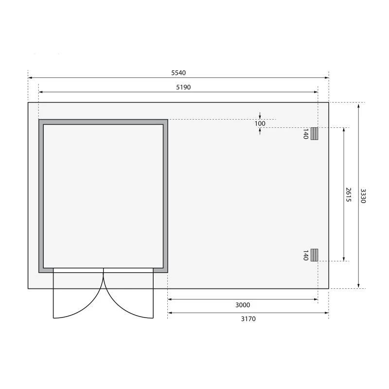 Abri De Jardin En Bois Massif Anthracite 7,04m² Bastrup 4 Avec Appentis 300cm Et Paroi Arrière – Karibu 5 Abri De Jardin En Bois Massif Anthracite 7,04m² Bastrup 4 Avec Appentis 300cm Et Paroi Arrière – Karibu – Image 3