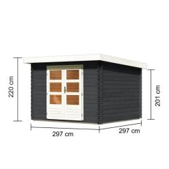 Abri De Jardin En Bois Massif Anthracite 8,82m² Bastrup 5 – Karibu 9 Abri De Jardin En Bois Massif Anthracite 8,82m² Bastrup 5 – Karibu -Abri De Jardin abri de jardin en bois massif anthracite 882m bastrup 5 woodfeeling 1