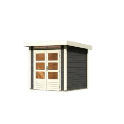 Abri De Jardin En Bois Massif Gris Terre 4,16m² Kandern 1 – WoodFeeling -Abri De Jardin abri de jardin en bois massif gris terre 416m kandern 1 woodfeeling 2