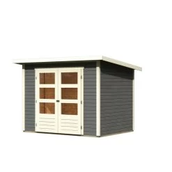 Abri De Jardin En Bois Massif Gris Terre 4,57m² Stockach 3 – Karibu -Abri De Jardin abri de jardin en bois massif gris terre 457m stockach 3 woodfeeling 2