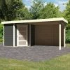 Abri De Jardin En Bois Massif Gris Terre 4,62m² Schwandorf 3 Avec Appentis 280cm Et Paroi Arrière – Karibu 2 Abri De Jardin En Bois Massif Gris Terre 4,62m² Schwandorf 3 Avec Appentis 280cm Et Paroi Arrière – Karibu -Abri De Jardin abri de jardin en bois massif gris terre 462m schwandorf 3 avec appentis 280cm et paroi arriere woodfeeling