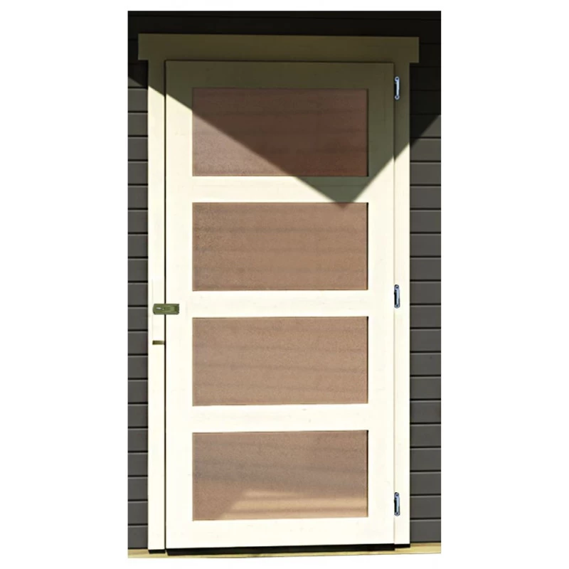 Abri De Jardin En Bois Massif Gris Terre 4,62m² Schwandorf 3 Avec Appentis 280cm Et Paroi Arrière – Karibu 7 Abri De Jardin En Bois Massif Gris Terre 4,62m² Schwandorf 3 Avec Appentis 280cm Et Paroi Arrière – Karibu – Image 5