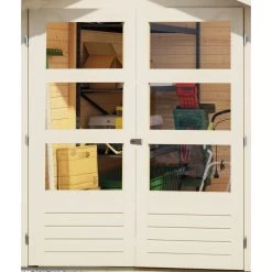 Abri De Jardin En Bois Massif Gris Terre 5,25m² Askola 3 Avec Appentis 280cm – Karibu -Abri De Jardin abri de jardin en bois massif gris terre 525m askola 3 avec appentis 280cm woodfeeling 4